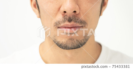 Stubble mustache men's esthetic 75433381