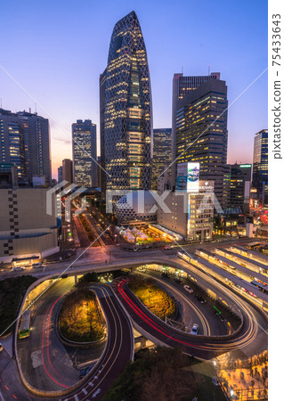 《Tokyo》 Shinjuku subcenter/city night view 75433643