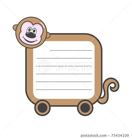 animal frame monkey - Stock Illustration [75434109] - PIXTA