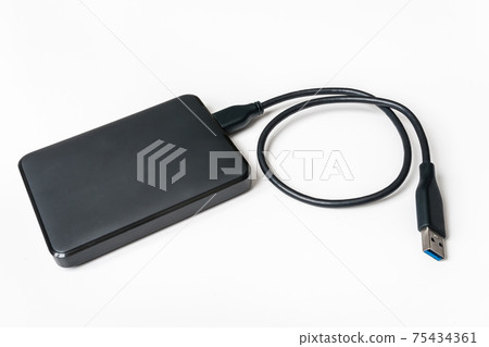 External hard disk (HDD) isolated on white External hard disk (HDD) isolated on white 75434361