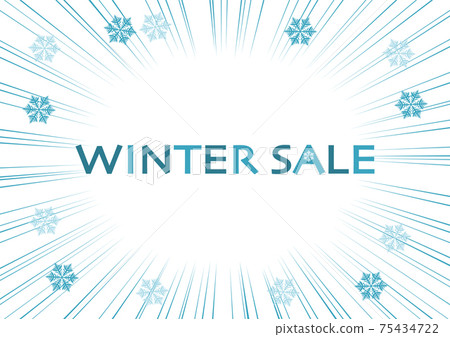 Winter Sale Winter Sale Snow and Concentrated Line Illustration 75434722