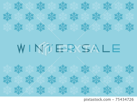 Winter Sale Snow pattern illustration 75434726