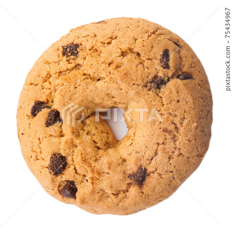 Chocolate chip cookie isolated on white background Chocolate chip cookie isolated on white background 75434967