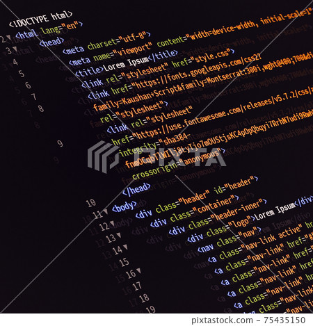 web html coding website background - Stock Illustration [75435150] - PIXTA