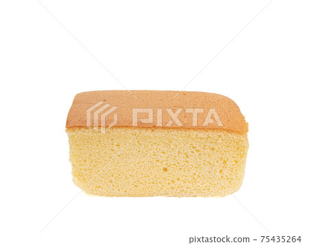 Taiwanese castella cake, a close up of homemade taiwan sponge cake bakery dessert isolated on white background. Taiwanese castella cake, a close up of homemade taiwan sponge cake bakery dessert isolated on white background. 75435264