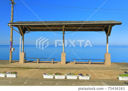 [愛媛縣]離日本海最近的車站（下田站） 75436161