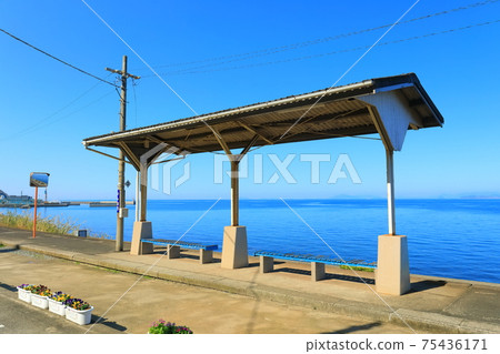 [愛媛縣]離日本海最近的車站（下田站） 75436171