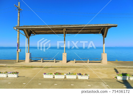 [愛媛縣]離日本海最近的車站（下田站） 75436172