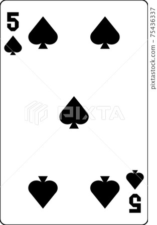 Playing cards number tag simple numbers 75436337