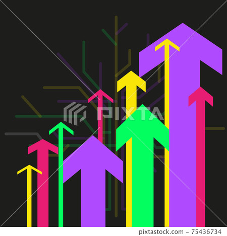 arrows moving forward dark background 75436734