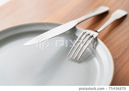 Knife, fork and plate Knife, fork and plate 75436870