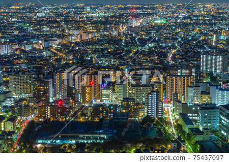 Tokyo city night view (from Ebisu to Setagaya) 75437097