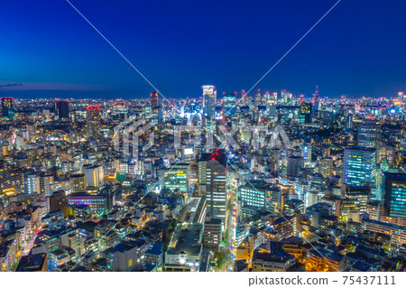 東京城市夜景（從惠比壽到新宿和澀谷） 75437111