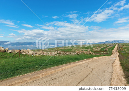 beautiful road in the Golan Heights 75438009