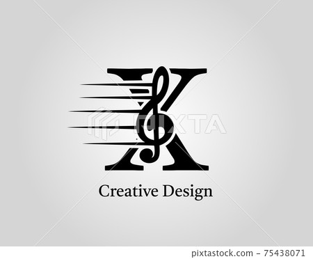 Initial letter vl black creative design logo Vector Image