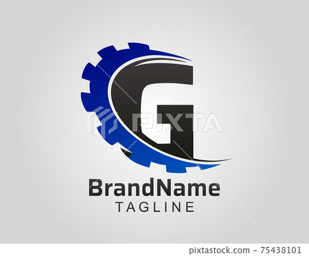 Abstract G Letter, G Gear Swoosh Logo. Abstract G Letter, G Gear Swoosh Logo. 75438101