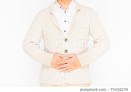 Male holding a stomach Male holding a stomach 75438279