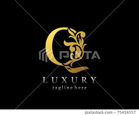 Letter Q luxury logo icon, luxury gold... - Stock Illustration ...
