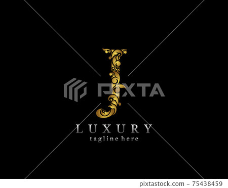Elegant J Letter Gold logo icon, luxury... - Stock Illustration ...