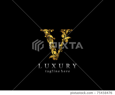 M letter floral elegant graceful ornament logo Vector Image