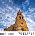 Holy Trinity Evangelical Church in Zvolen town, Slovakia, panoramic scenic bottom view 75438718