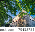 Towers of Zvolen Castle in Zvolen town, Slovakia 75438725