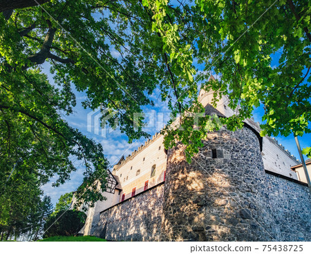 Towers of Zvolen Castle in Zvolen town, Slovakia Towers of Zvolen Castle in Zvolen town, Slovakia 75438725