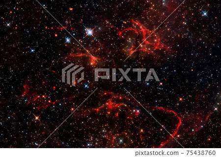 Outer space art. Starfield. Elements of this image furnished by NASA. 75438760