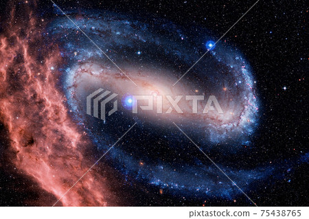 Cluster of stars. Nebula. Elements of this image furnished by NASA 75438765