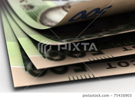Ukrainian Hryvnia Closeup 75438903