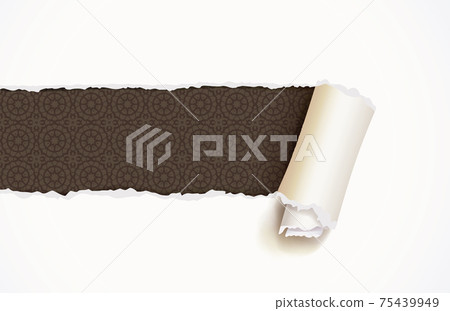 Torn Paper, ready for your message. Top view. Vector illustration. Isolated on white background Torn Paper, ready for your message. Top view. Vector illustration. Isolated on white background 75439949