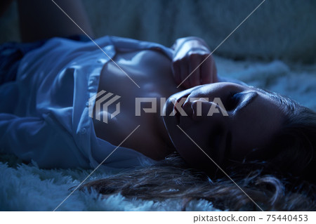 woman in moon light woman in moon light 75440453