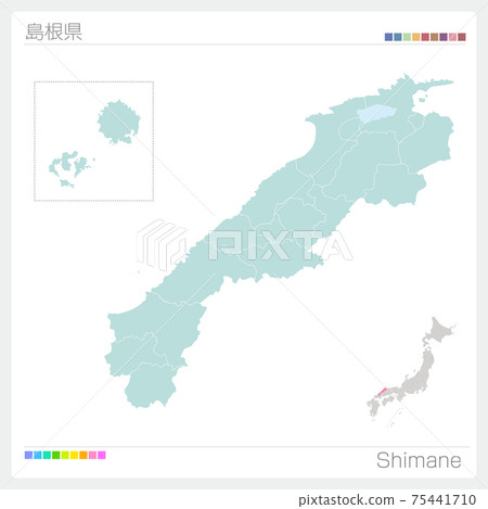 Shimane Prefecture Map / Shimane (City, Division) 75441710