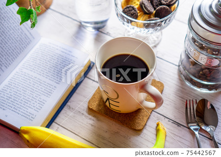 Reading time coffee and sweets Reading time coffee and sweets 75442567