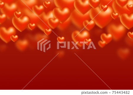 Valentine's material An image of an orange three-dimensional heart that springs up like a bubble. Valentine's material An image of an orange three-dimensional heart that springs up like a bubble. 75443482