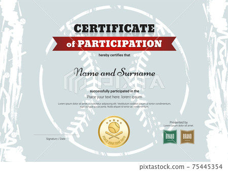 Certificate template sport theme with border frame, Diploma design Certificate template sport theme with border frame, Diploma design 75445354