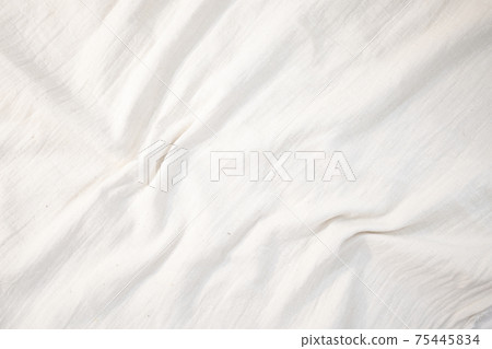 Fabric backdrop White linen canvas crumpled natural cotton fabric Natural handmade linen top view background Organic Eco textiles White Fabric texture Fabric backdrop White linen canvas crumpled natural cotton fabric Natural handmade linen top view background Organic Eco textiles White Fabric texture 75445834