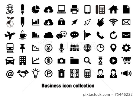 Business icon material set Business icon material set 75446222