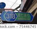 Information board on Tamagawa-dori and Kannana-dori 75446745