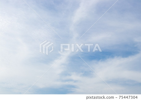 Clear blue color sky with white cloud background Clear blue color sky with white cloud background 75447304
