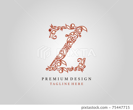 Letter Z Luxury logo icon, Elegant flourishes ornament monogram design vector. 75447715