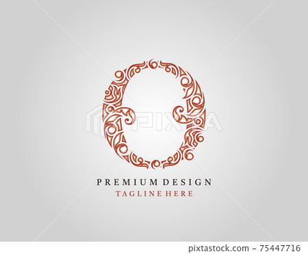 Letter O Luxury logo icon, Elegant flourishes ornament monogram design vector. 75447716