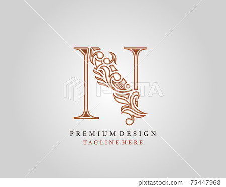 Abstract elegant monogram flower logo icon design Vector Image