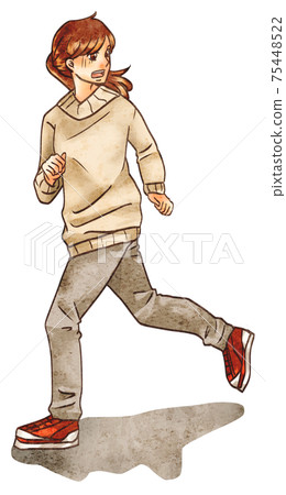 A woman escaping 75448522