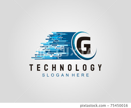 Motion Speed Line Techno Letter G Logo Vector... - Stock Illustration ...