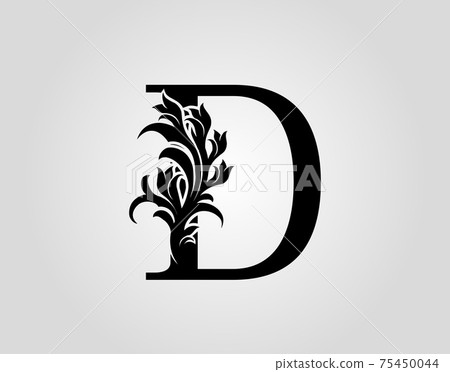 Monogram Letter D Luxury Logo Icon, Vintage Deco D Letter Vector Design. 75450044
