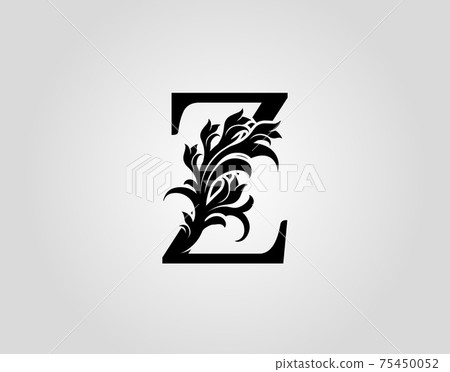 Monogram Letter Z Luxury Logo Icon, Vintage Deco Z Letter Vector Design. 75450052