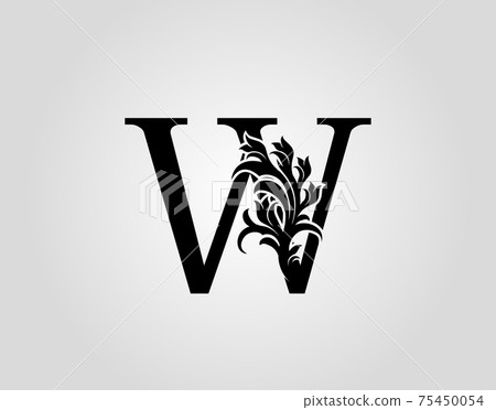 Monogram Letter W Luxury Logo Icon, Vintage...-插圖素材 [75450054] - PIXTA圖庫
