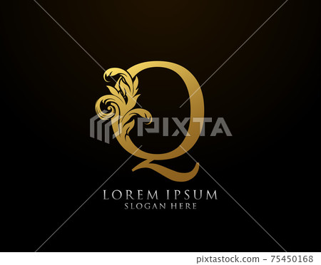 Classic Q Letter Icon. Luxury Gold alphabet... - Stock Illustration ...