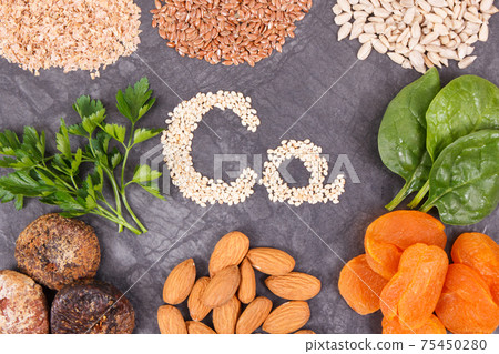 Different ingredients as source calcium, natural minerals and fiber 75450280